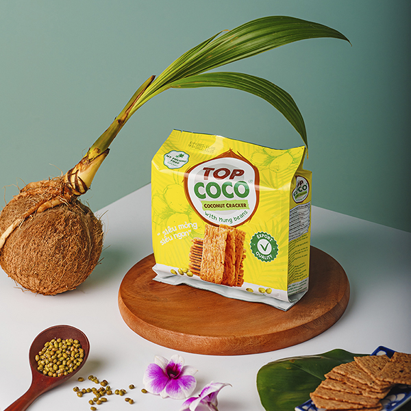 TOPCOCO 緑豆ココナッツクラッカー・TOPCOCO VỊ ĐẬU XANH